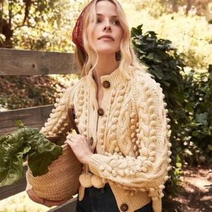 ISO Doen Cotton Pomme Cardigan in cream XS/S